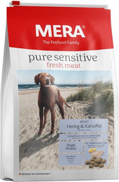 Produktbild von Mera pure sensitive fresh meat Hering & Kartoffel Hundetrockenfutter 2 x 12,5 Kilogramm