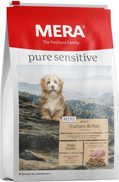 Produktbild von mera pure sensitive MINI Truthahn/Reis Hundetrockenfutter 2 x 4 Kilogramm