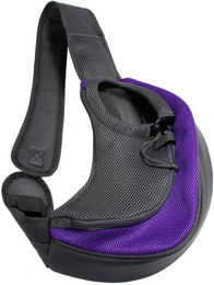 Produktbild von Mesh Oxford Pet Outdoor Travel Pet Welpenträger Handtasche Tasche Single Shoulder Bag Sling Mesh Comfort Travel Tote Shoulder Bag S violett