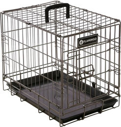 Produktbild von Metalltransportbox für Hunde Flamingo Ebo