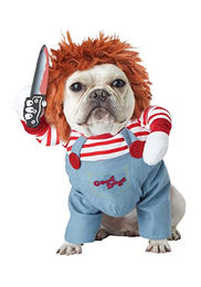 Metamorph Hundekostüm Chucky Kostüm für Hunde, Das Mörder-Puppy: Hundekostüm für Halloween – Bild 1 von 4