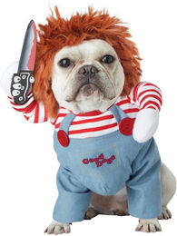 Metamorph Hundekostüm Chucky Kostüm für Hunde, Das Mörder-Puppy: Hundekostüm für Halloween – Bild 1 von 4