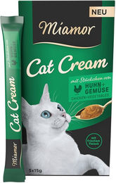 Produktbild von Miamor Cat Cream Huhn + Gemüse - 20 x 15 g