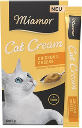 Produktbild von Miamor Cat Cream Huhn & Käse - 24 x 15 g
