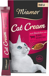 Produktbild von Miamor Cat Cream Rind + Gemüse 20x15g