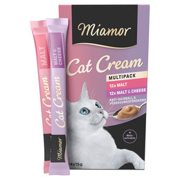 Produktbild von Miamor Cat Snack Malt-Cream & Käse Multipack - 24 x 15 ml