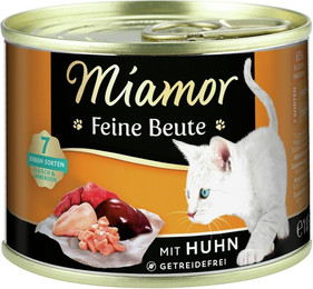 Produktbild von Miamor Feine Beute 185g Dose Katzennassfutter Sparpaket 24 x 185 Gramm Huhn