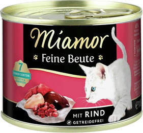 Produktbild von Miamor Feine Beute 185g Dose Katzennassfutter Sparpaket 24 x 185 Gramm Rind