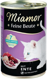 Produktbild von Miamor Feine Beute 400g Dose Katzennassfutter Sparpaket 24 x 400 Gramm Ente