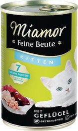 Produktbild von Miamor Feine Beute 400g Dose Katzennassfutter Sparpaket 24 x 400 Gramm Kitten Geflügel