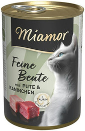 Produktbild von Miamor Feine Beute Dose 400g Katzennassfutter 24 x 400 Gramm Pute & Kaninchen