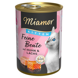 Produktbild von Miamor Feine Beute Kitten Huhn & Lachs - 12 x 400 g