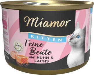 Produktbild von Miamor Feine Beute Kitten Huhn & Lachs - 12 x 185 g