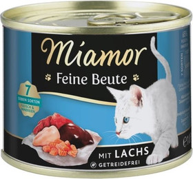 Produktbild von Miamor Feine Beute Lachs Katzenfutter - 12 x 185 g