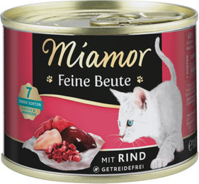 Produktbild von Miamor Feine Beute Rind Katzenfutter - 12 x 185 g