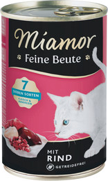 Produktbild von Miamor Feine Beute Rind Katzenfutter - 12 x 400 g