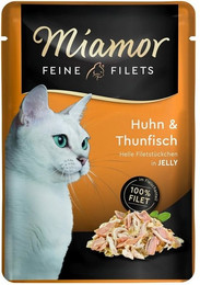 Produktbild von Miamor Feine Filets Huhn und Thunfisch - 24 x 100 g