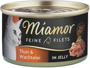 Produktbild von Miamor Feine Filets in Jelly Heller Thunfisch und Wachtelei 48x100 g