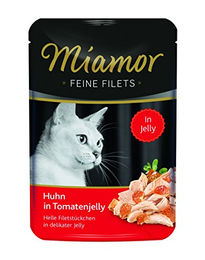 Produktbild von Miamor Feine Filets in Jelly Huhn Nassfutter für Katzen - 24 x 100 g