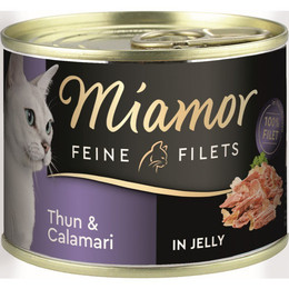 Produktbild von Miamor Feine Filets in Jelly Thunfisch & Calamari - 12 x 185 g
