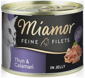 Produktbild von Miamor Feine Filets in Jelly Thunfisch und Calamari - 48 x 185 g