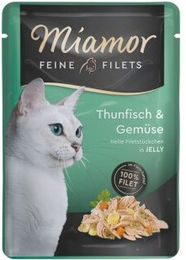 Produktbild von Miamor Feine Filets in Jelly Thunfisch und Gemüse - 24 x 100 g