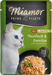 Produktbild von Miamor Feine Filets in Sauce Thunfisch und Gemüse 24x100g
