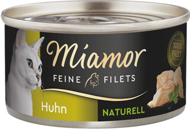 Produktbild von Miamor Feine Filets Naturell Huhn PUR 24x80g Dose