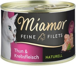 Produktbild von Miamor Feine Filets Naturell Thun und Krebsfleisch - 12 x 156 g