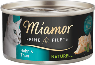 Produktbild von Miamor Feine Filets Naturelle Huhn & Thunfisch - 24 x 80 g