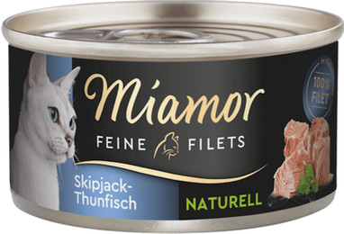 Produktbild von Miamor Feine Filets Naturelle Skipjack & Thunfisch 48x80g Sparpaket