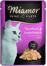 Produktbild von MIAMOR Feine Filets Thunfisch und Krebs Beutel 24x100 g