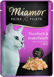 Produktbild von MIAMOR Feine Filets Thunfisch und Krebs Beutel 6x100 g