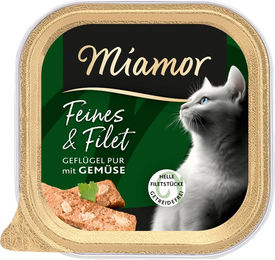 Produktbild von Miamor Feines & Filet Geflügel Pur mit Gemüse 16x100 g