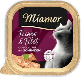Produktbild von Miamor Feines & Filet Geflügel Pur mit Schinken 16x100 g
