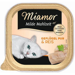Produktbild von Miamor Milde Mahlzeit Geflügel Pur & Reis - 16 x 100 g