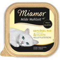 Produktbild von Miamor Milde Mahlzeit Geflügel pur und Huhn - 64 x 100 g