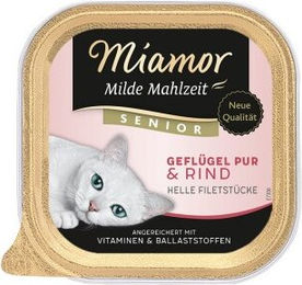 Produktbild von Miamor Milde Mahlzeit Senior Geflügel und Rind 64x100 g