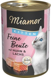 Produktbild von Miamor Nassfutter Feine Beute Kitten Huhn & Lachs 12 x 400 g 12x400 g