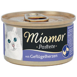 Produktbild von Miamor Pastete Geflügelherzen Katzenfutter - 12 x 85 g