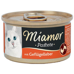 Produktbild von Miamor Pastete Geflügelleber Katzenfutter - 12 x 85 g