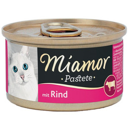 Produktbild von Miamor Pastete Rind Katzenfutter - 12 x 85 g