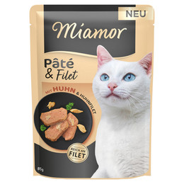 Produktbild von Miamor Pâté & Filet mit Huhn - 10 x 85 g