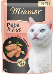 Produktbild von Miamor Pâté & Filet mit Lachs - 10 x 85 g