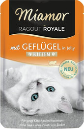 Produktbild von Miamor Ragout Royale 100g Beutel Katzennassfutter Sparpaket 44 x 100 Gramm Kitten Geflügel in Jelly