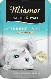 Produktbild von Miamor Ragout Royale 100g Beutel Katzennassfutter Sparpaket 44 x 100 Gramm Thunfisch & Huhn