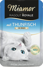Produktbild von Miamor Ragout Royale 100g Beutel Katzennassfutter Sparpaket 44 x 100 Gramm Thunfisch in Jelly