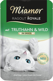 Produktbild von Miamor Ragout Royale 100g Beutel Katzennassfutter Sparpaket 44 x 100 Gramm Truthahn & Wild