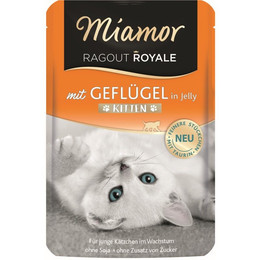 Produktbild von Miamor Ragout Royale Kitten Nassfutter Geflügel in Jelly - 22 x 100 g