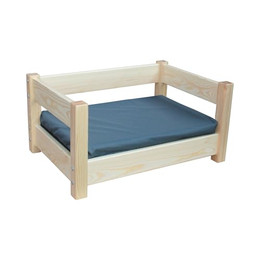 Produktbild von Micoland Hundebett Katzenbett Haustierbett 60x40 cm Kiefer massiv mit Matratze